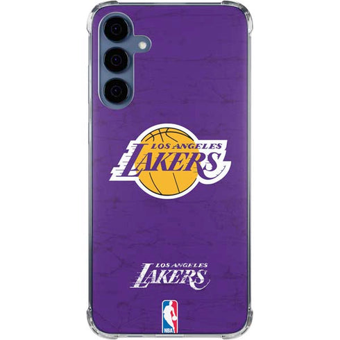 NBA Los Angeles Lakers Purple Primary Logo Galaxy A55 5G Clear Case