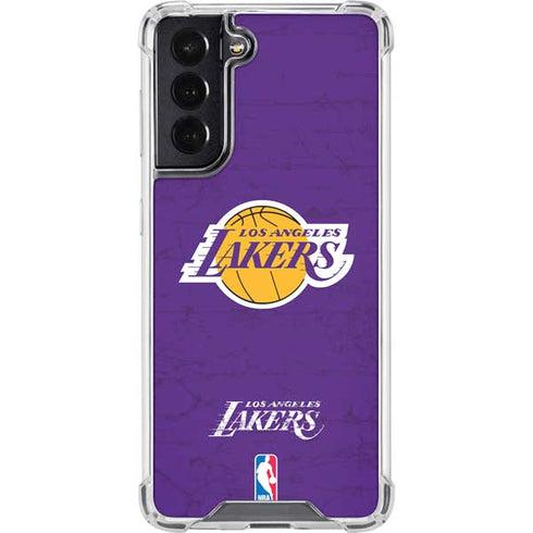 NBA Los Angeles Lakers Purple Primary Logo Galaxy S22 Clear Case