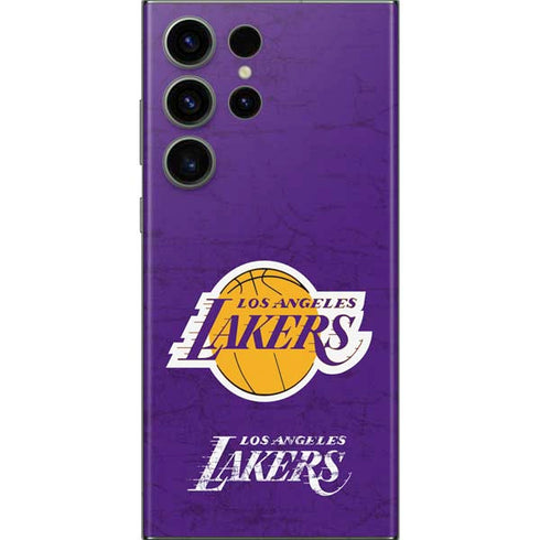 NBA Los Angeles Lakers Purple Primary Logo Galaxy Skins