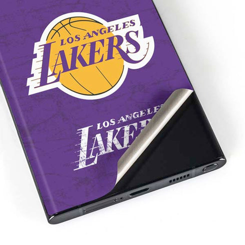 NBA Los Angeles Lakers Purple Primary Logo Galaxy Skins