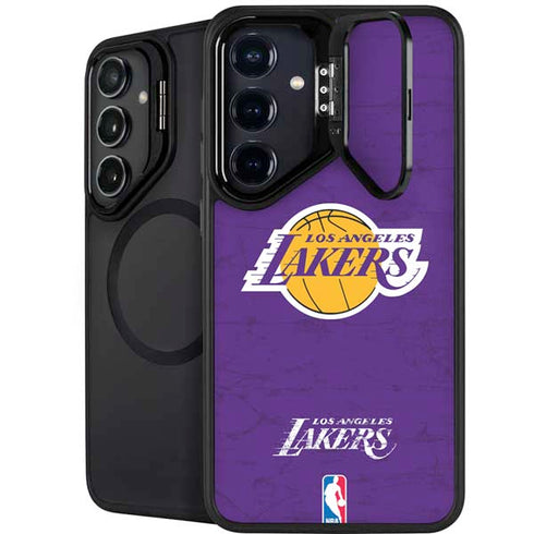 NBA Los Angeles Lakers Purple Primary Logo Galaxy S24 FE Kickstand Case