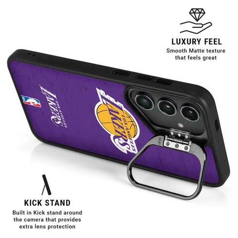NBA Los Angeles Lakers Purple Primary Logo Galaxy S24 FE Kickstand Case