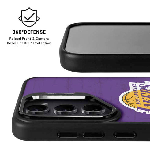 NBA Los Angeles Lakers Purple Primary Logo Galaxy S24 Ultra Kickstand Case