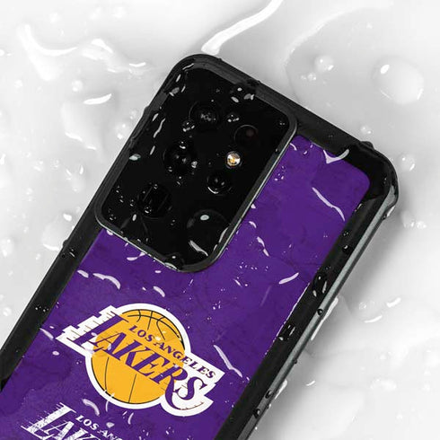 NBA Los Angeles Lakers Purple Primary Logo Galaxy S24 Ultra Waterproof Case