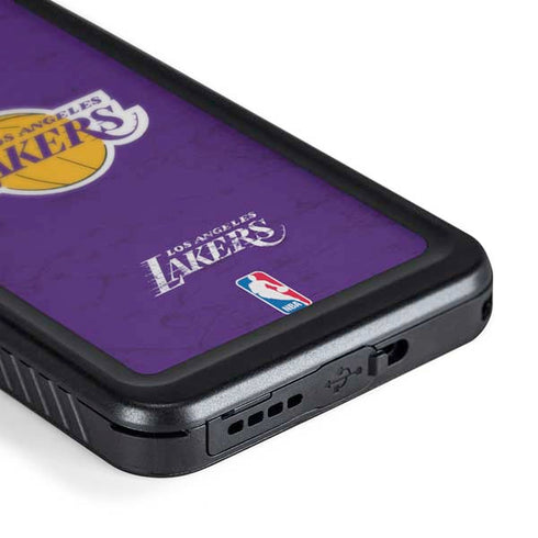 NBA Los Angeles Lakers Purple Primary Logo Galaxy S24 Waterproof Case