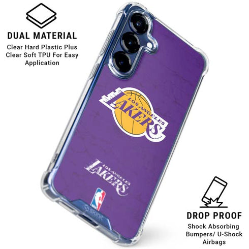 NBA Los Angeles Lakers Purple Primary Logo Galaxy S25 Clear Case
