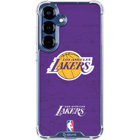 NBA Los Angeles Lakers Purple Primary Logo Galaxy S25 FE Clear Case