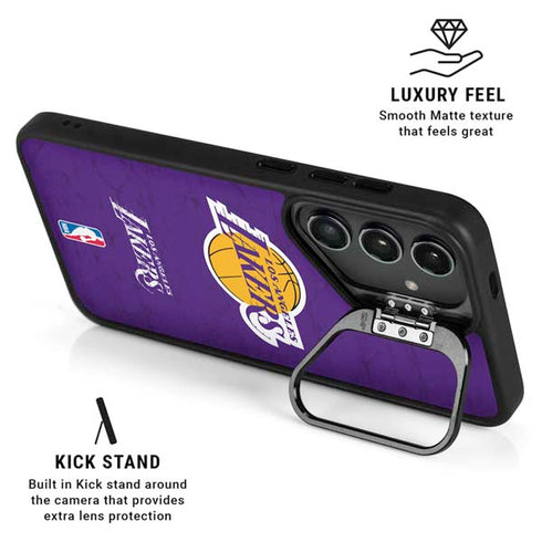 NBA Los Angeles Lakers Purple Primary Logo Galaxy S26 Kickstand Case