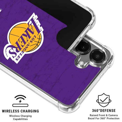 NBA Los Angeles Lakers Purple Primary Logo Galaxy S26 Plus Clear Case