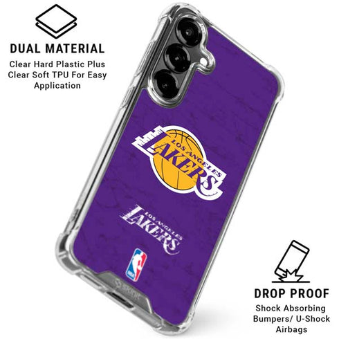 NBA Los Angeles Lakers Purple Primary Logo Galaxy S26 Plus Clear Case
