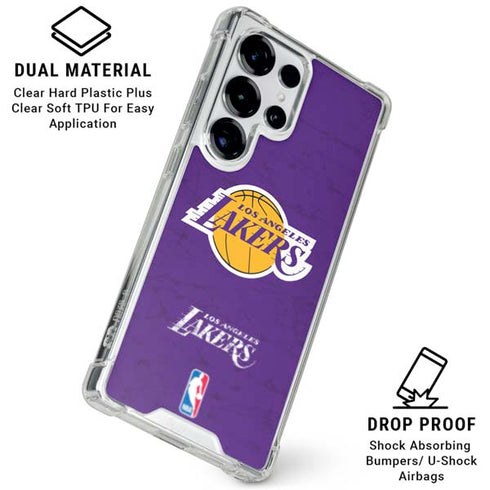 NBA Los Angeles Lakers Purple Primary Logo Galaxy S26 Ultra Clear Case