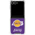 NBA Los Angeles Lakers Purple Primary Logo Galaxy Z Flip7 Clear Case