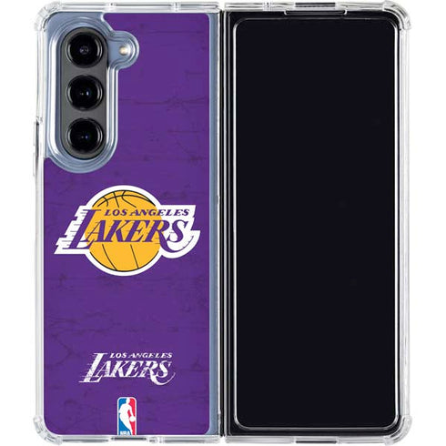 NBA Los Angeles Lakers Purple Primary Logo Galaxy Z Fold5 5G Clear Case