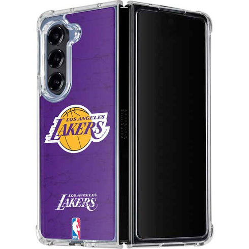 NBA Los Angeles Lakers Purple Primary Logo Galaxy Z Fold5 5G Clear Case