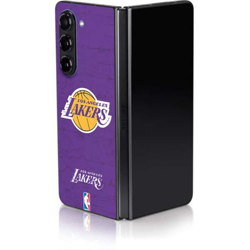 NBA Los Angeles Lakers Purple Primary Logo Galaxy Z Fold5 5G Skin