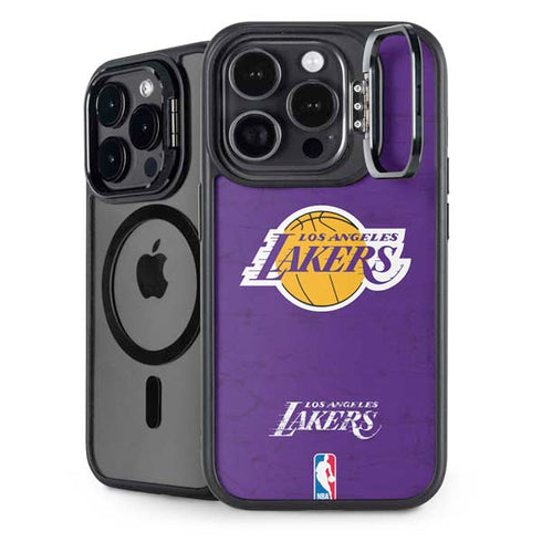 NBA Los Angeles Lakers Purple Primary Logo iPhone 14 Pro Kickstand Case