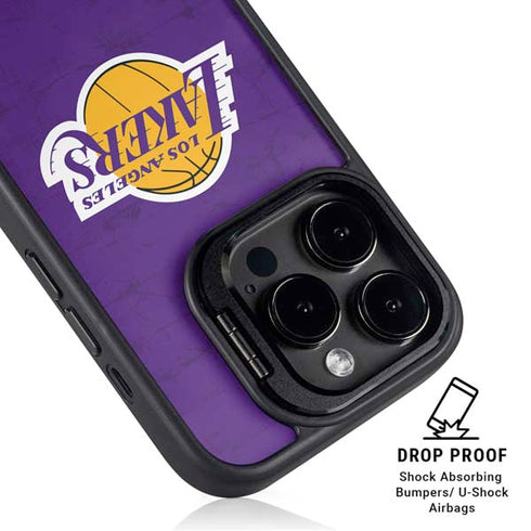 NBA Los Angeles Lakers Purple Primary Logo iPhone 14 Pro Kickstand Case