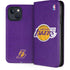 NBA Los Angeles Lakers Purple Primary Logo iPhone 15 Plus Folio Case