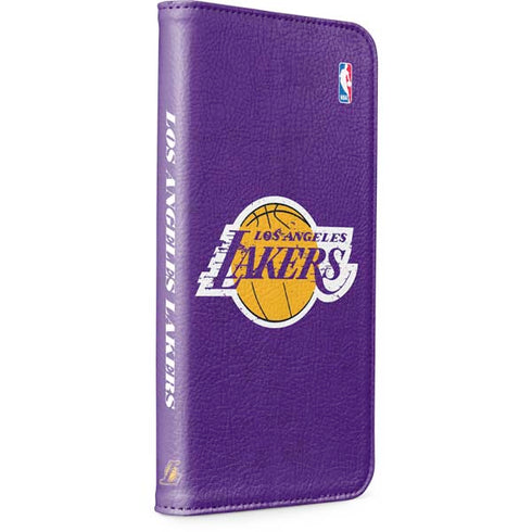 NBA Los Angeles Lakers Purple Primary Logo iPhone 15 Plus Folio Case