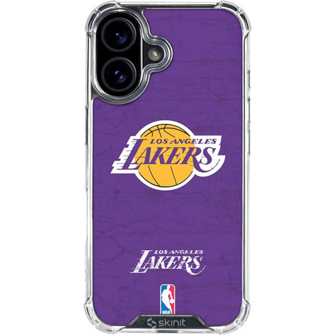 NBA Los Angeles Lakers Purple Primary Logo iPhone 16 Clear Case