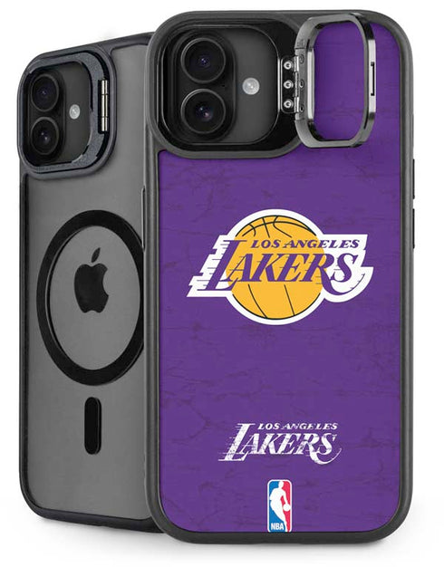 NBA Los Angeles Lakers Purple Primary Logo iPhone 16 Kickstand Case
