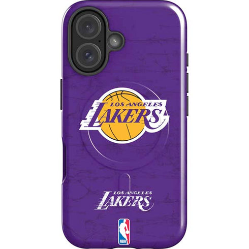 NBA Los Angeles Lakers Purple Primary Logo iPhone 16 Magsafe Impact Case
