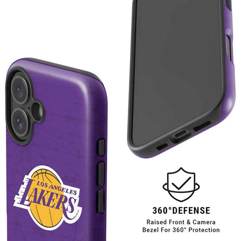 NBA Los Angeles Lakers Purple Primary Logo iPhone 16 Magsafe Impact Case