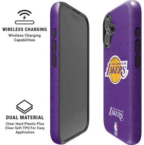NBA Los Angeles Lakers Purple Primary Logo iPhone 16 Magsafe Impact Case