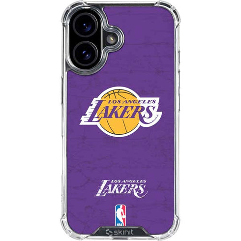NBA Los Angeles Lakers Purple Primary Logo iPhone 16 Plus Clear Case