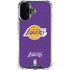 NBA Los Angeles Lakers Purple Primary Logo iPhone 16 Plus Clear Case