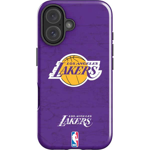 NBA Los Angeles Lakers Purple Primary Logo iPhone 16 Plus Impact Case