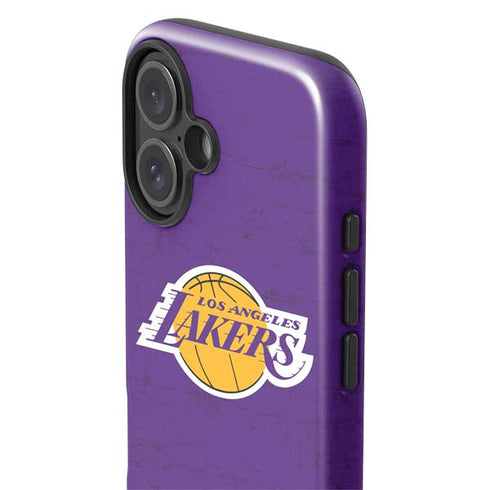 NBA Los Angeles Lakers Purple Primary Logo iPhone 16 Plus Impact Case