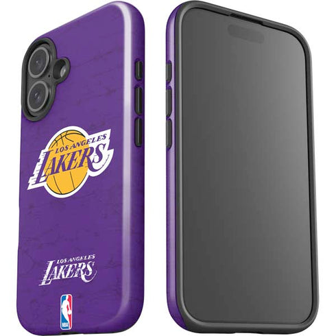 NBA Los Angeles Lakers Purple Primary Logo iPhone 16 Plus Impact Case