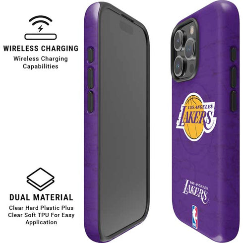 NBA Los Angeles Lakers Purple Primary Logo iPhone 16 Pro Magsafe Impact Case