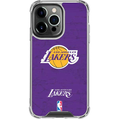 NBA Los Angeles Lakers Purple Primary Logo iPhone 16 Pro Max Clear Case