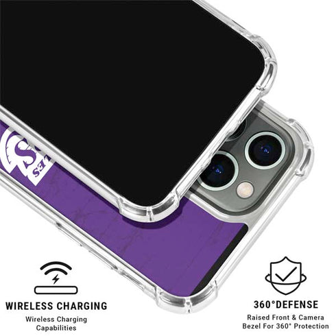 NBA Los Angeles Lakers Purple Primary Logo iPhone 16 Pro Max Clear Case