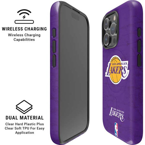 NBA Los Angeles Lakers Purple Primary Logo iPhone 16 Pro Max Magsafe Impact Case