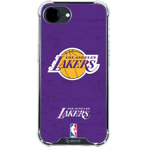 NBA Los Angeles Lakers Purple Primary Logo iPhone 16e Clear Case