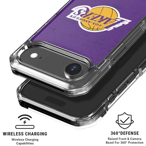 NBA Los Angeles Lakers Purple Primary Logo iPhone 17 Air Clear Case