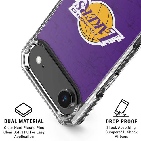 NBA Los Angeles Lakers Purple Primary Logo iPhone 17 Air Clear Case