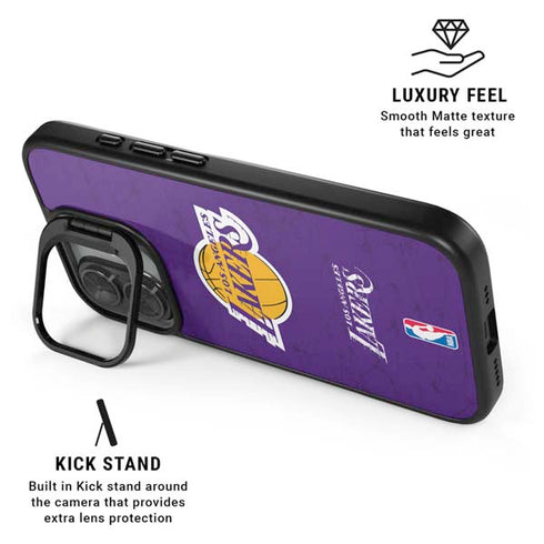 NBA Los Angeles Lakers Purple Primary Logo iPhone 17 Kickstand Case