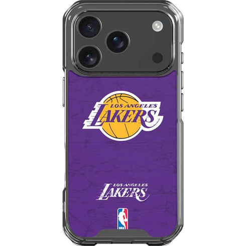NBA Los Angeles Lakers Purple Primary Logo iPhone 17 Pro Clear Case