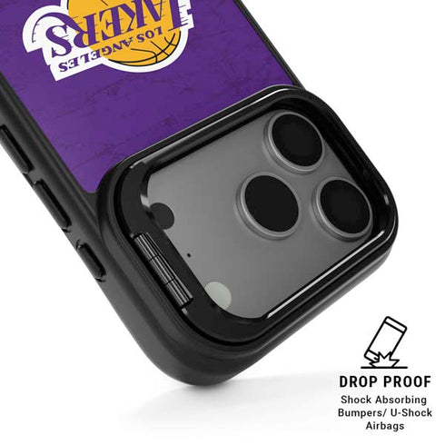 NBA Los Angeles Lakers Purple Primary Logo iPhone 17 Pro Kickstand Case