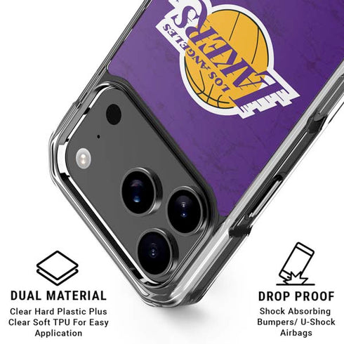 NBA Los Angeles Lakers Purple Primary Logo iPhone 17 Pro Max Clear Case