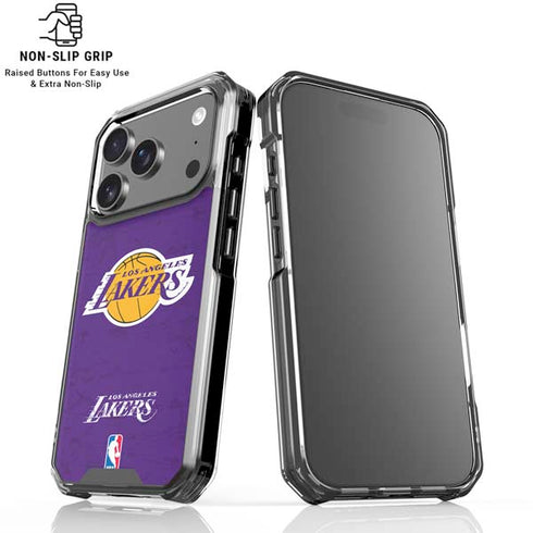 NBA Los Angeles Lakers Purple Primary Logo iPhone 17 Pro Max Clear Case