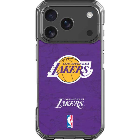 NBA Los Angeles Lakers Purple Primary Logo iPhone 18 Pro Clear Case