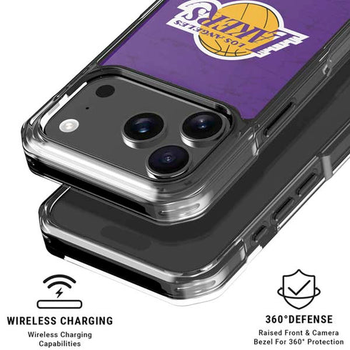 NBA Los Angeles Lakers Purple Primary Logo iPhone 18 Pro Clear Case
