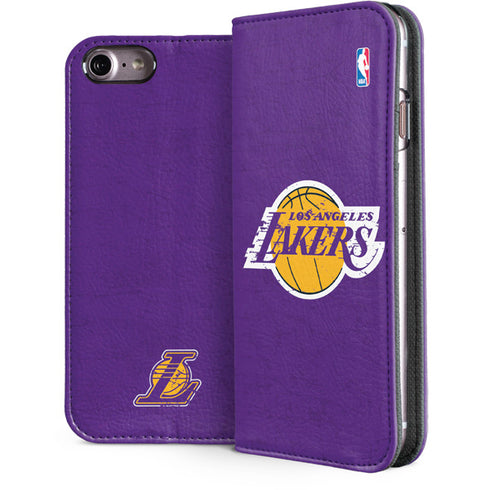 NBA Los Angeles Lakers Purple Primary Logo iPhone 7 Folio Case