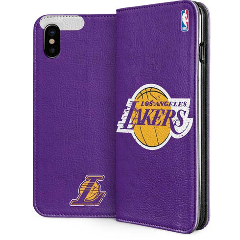 NBA Los Angeles Lakers Purple Primary Logo iPhone 8 Folio Case