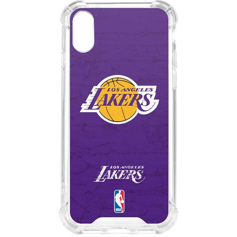 NBA Los Angeles Lakers Purple Primary Logo iPhone XS Clear Case